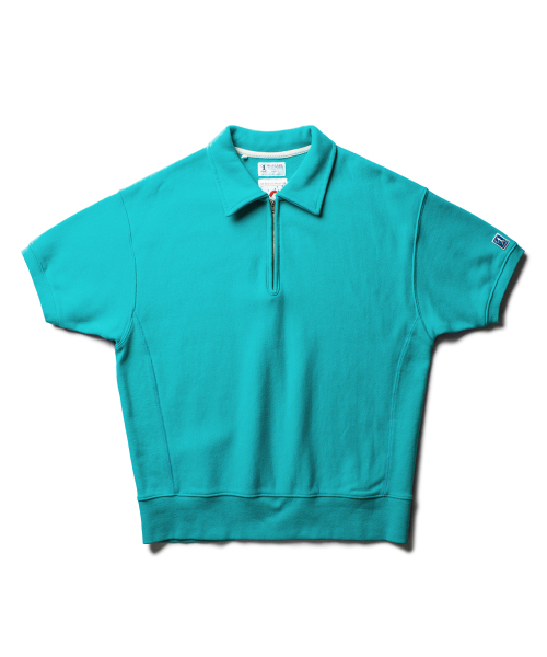 Classic Quarter Zip H/S Sweatshirt — свитшот с четвертным замком, туркуаз‑блю