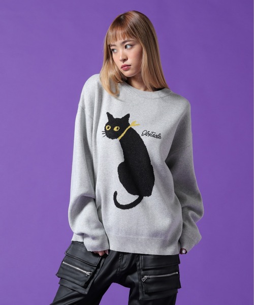 DankeSchon W Jacquard CAT KNIT — жаккардовый кардиган с кошками