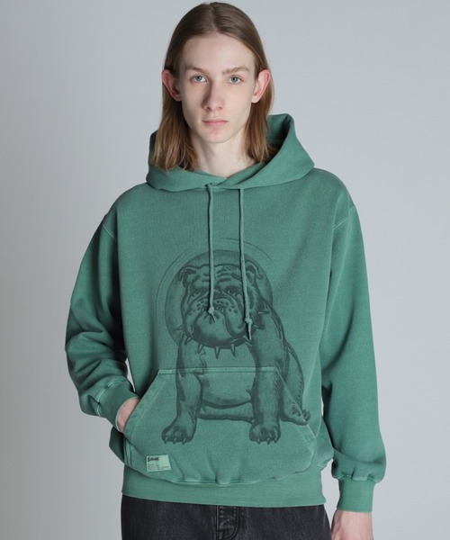 Schott PRINT BULL худи с капюшоном / принтованная толстовка 'Bull'