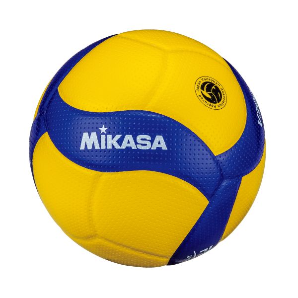 MIKASA V300W — волейбольный мяч №5, многослойный сертифицированный, желто-синий