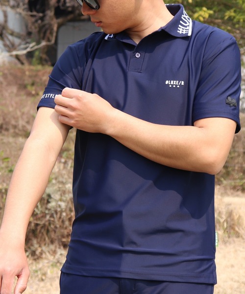 (RM) LUXE/R GOLF — COOL & DRY stretch футболка-поло для гольфа, логотип-джаггер
