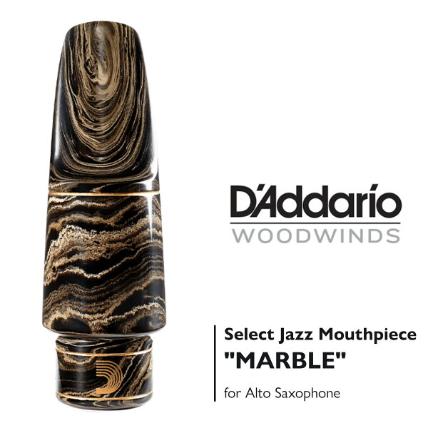 D'Addario Woodwinds SELECT JAZZ "MARBLE" — жёсткий резиновый мундштук для тенора саксофона (новый, Wind Yokohama)