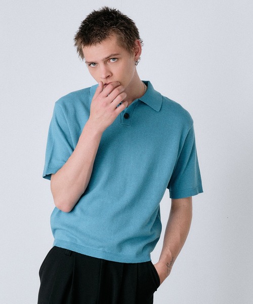 Urban Relaxing меланжевое вязаное поло / urban relaxing melange knit polo