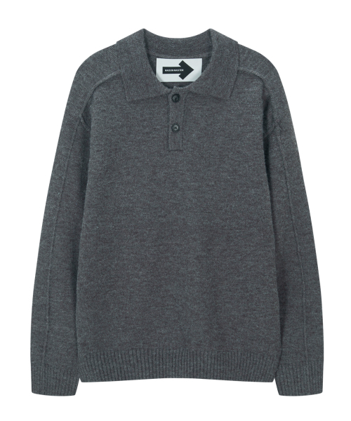 Button collar garden cardigan checker