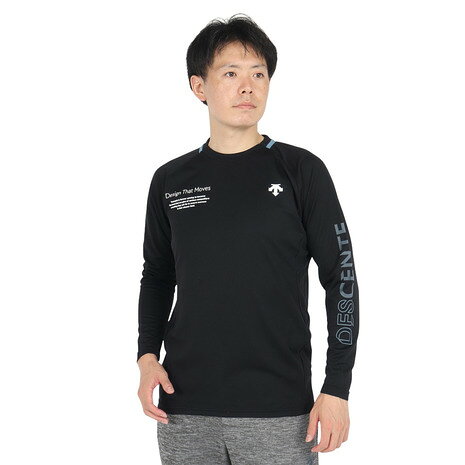 DESCENTE — спортивная длинная рубашка‑барель DV4FLT01U BK00 (муж./жен.)