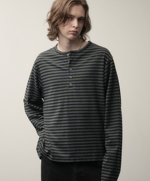 Henry Neck Slub — лонгслив с воротником Henry Neck