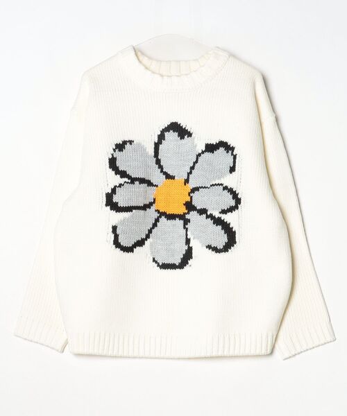 B omnivore — FLOWER KNIT — вязаный свитер с цветочным узором