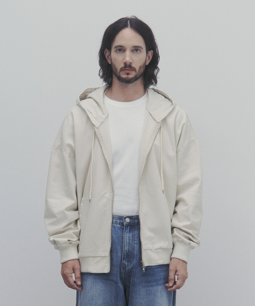 Woshud Cotton Two‑way wide zip‑up (Айвори)