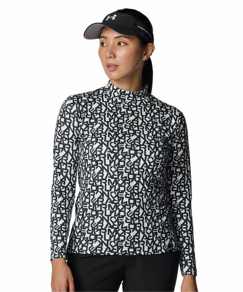 UA Drive Armor Print Long Sleeve Mock Neck Shirt (золото/красный)