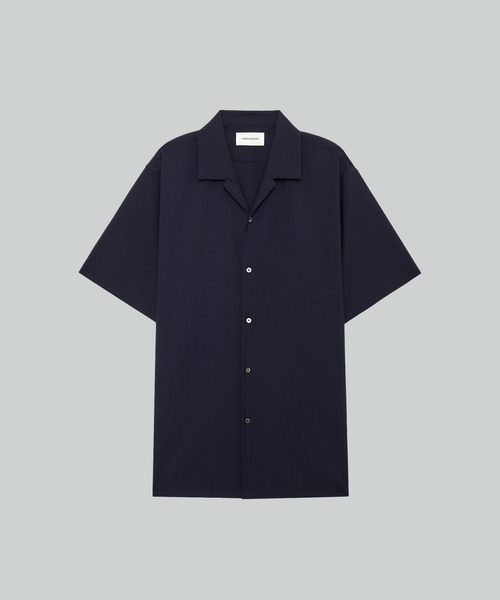 MARKAWARE органик вуаль 2/80 тропический топ / Italian open collar S/S футболка