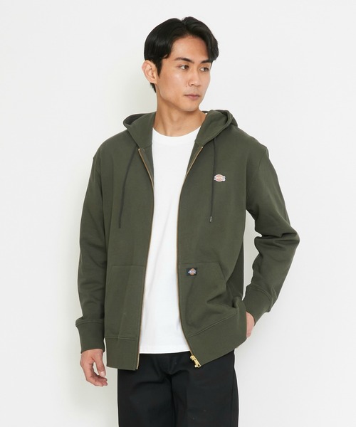 Dickies Wappen Zip‑up Parker / кардиган на молнии с патчем / футер с нашивкой