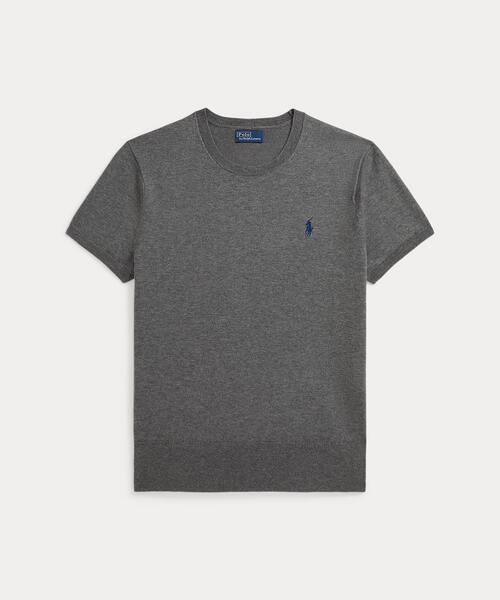 Shortsleeve Cluneck Sweater — лёгкий свитер‑сетка с воротником‑стойкой