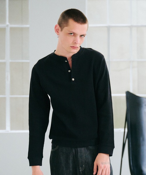 Thermal Henryneck longsleeve T‑shirt — термальная футболка с воротником-хенли