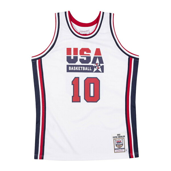 USABB — клейд-дрекселер, форма национальной сборной США 1992 / ретро-майка Dream Team Mitchell & Ness 1992