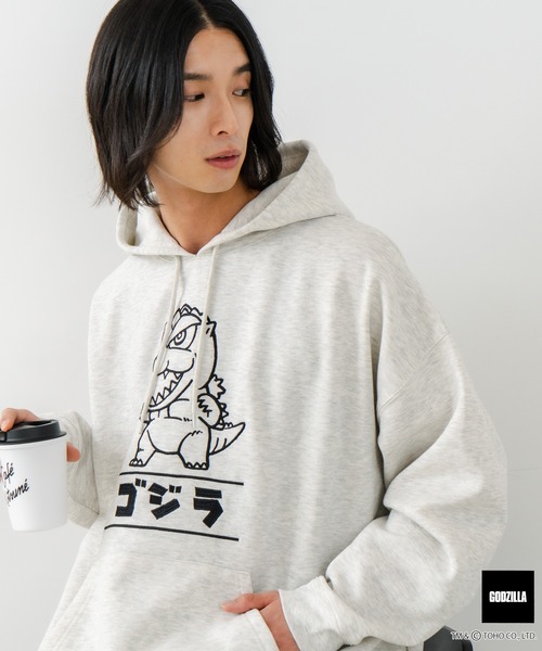 [GODZILLA] Godzilla King Ghidra оригинальная дизайнерская футболка Pullover Hooded, плюшевый внутренний мех, полноразмерный oversize