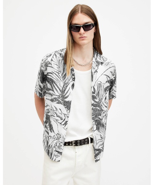 PULSE PRINTED RELAXED FIT SHIRT — рубашка свободного кроя с принтом PULSE
