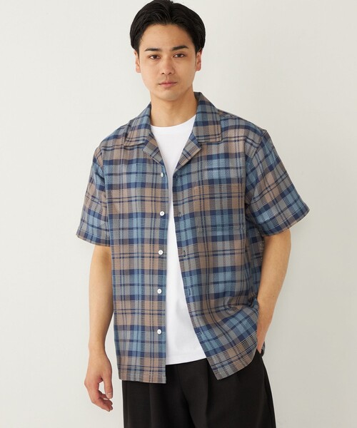 SHIPS Colors: машинная стирка OK — рубашка‑чек Open Collar (открытый ворот)