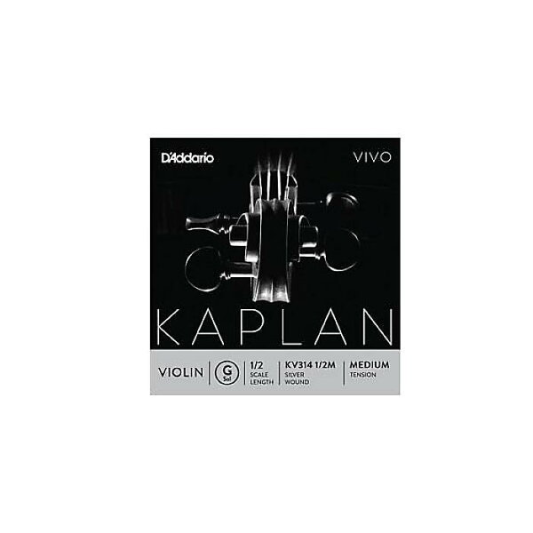DADDARIO KV314 1/2M Kaplan VIVO струны для скрипки, G‑струна Medium, латунный спецвыпуск