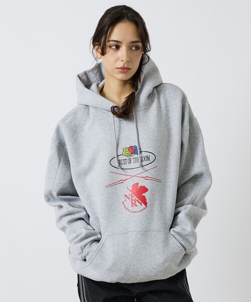 [FRUIT OF THE LOOM] FTL×EVA логотипный фудди / Fruit of the Loom × Evangerion парка