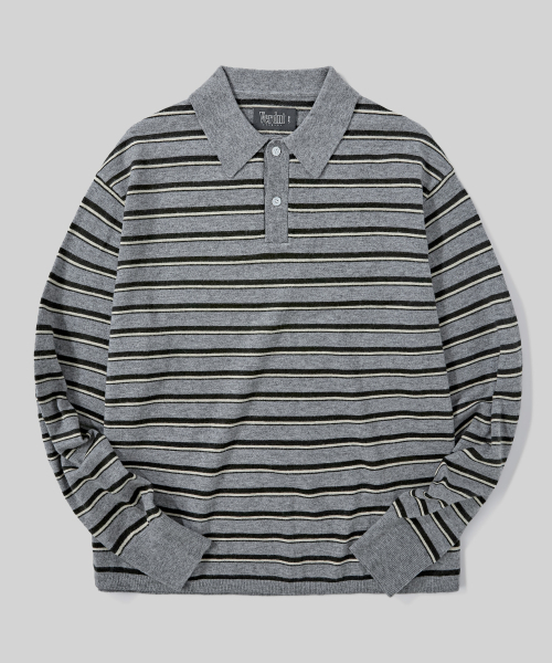Heather stripe cardigan — вязаный кардиган [серый]