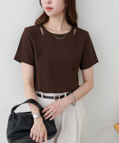 [WEB‑ограниченная] футболка Cutout Layeard T‑shirt