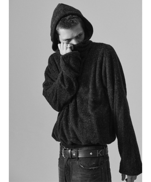 Blue Noise Shaggy Hoodie — синяя пушистая худи