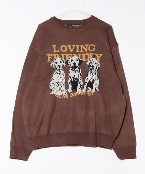 Animal Jagard Knit Sweater (Animal jacquard sweater)