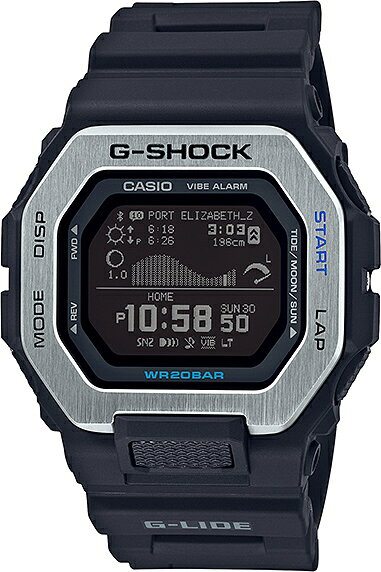 CASIO G-SHOCK G-LIDE — регулятор расстановки вспышки, внутренняя сторона ремешка 27 500 йен — информация о приёмах и времени выхода/захода солнца