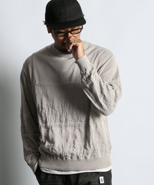ELEPHANT BRAND × DUFFER — Mesh Crew Knit — вязаный свитер от Elephant Brand в коллаборации с Duffer