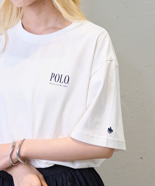 [POLO BCS] ZOZO лимитированная One point POLO print tee — одноточечная поло‑футболка, унисекс, расширение размеров