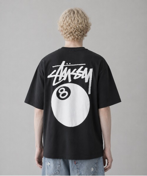 [STUSSY] Stussy 8BALL Half T‑Shirts — логотип, поло‑футболка, артикул 1905103