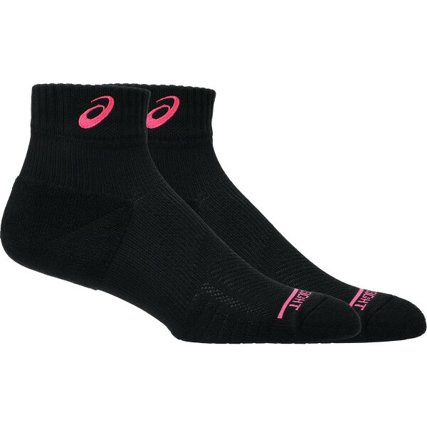 asics 3053A163 — волейбольные щитки/накладки Barevolve Socks Support Short Socks 12, черно‑розовые