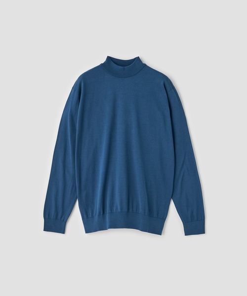 Cotton mock‑neck pullover — хлопковый свитер с воротником‑стойкой