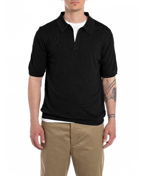 Saltriāre Linen Cotton ポロニット — льняной поло‑кардиган