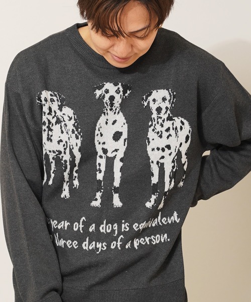 Animal W джаккард свитер — двойной жаккард, crew knit