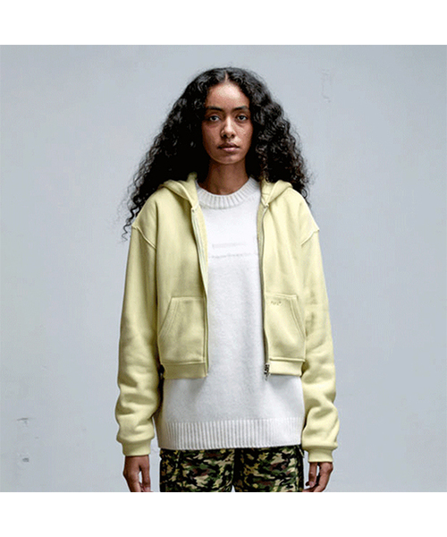 Oversize Sweet Fleece Zip‑up — оверсайз свитшот‑флисовая на молнии, джип‑ап айвори