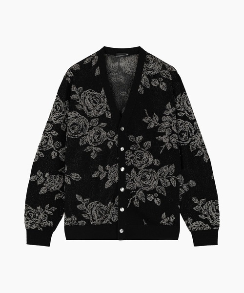 Hand‑drawn Flower Cardigan — кардиган с ручным цветочным принтом