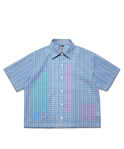 Check crop shirt розового цвета