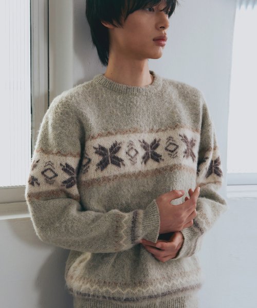 SNORONOL DIQUE — «Snowflower» радикардиган [Beige]