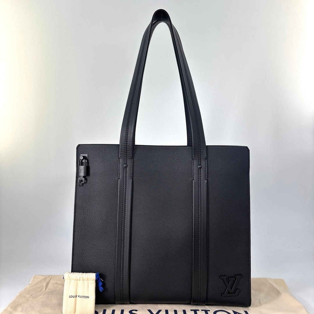 Новая сумка-тоут Louis Vuitton LV Aerogram Takeoff из черной кожи, модель M57308