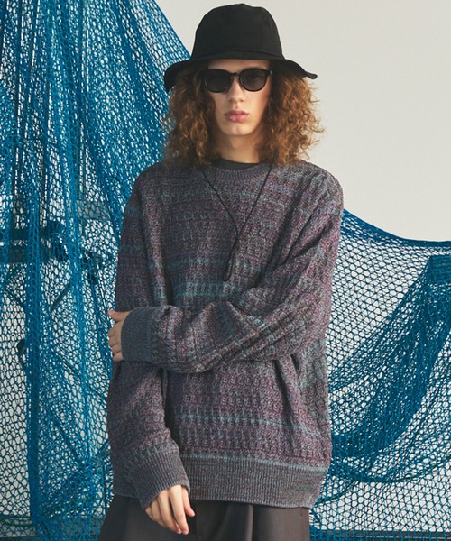 UNISEX — легкий свитер с прозрачной полоской, crewneck, PRIME‑OVER