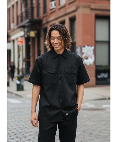 DICKIES — TC твил‑ворк футболка DC2028, флиппокет, юнисекс, стрит-стайл