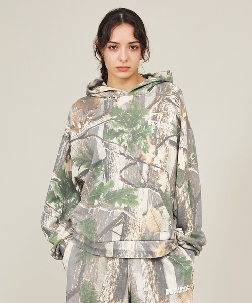 RUSSELL ATHLETIC — RealTree NuBlend Hoodie (камуфляж/пакер/унисекс, с логотипом)