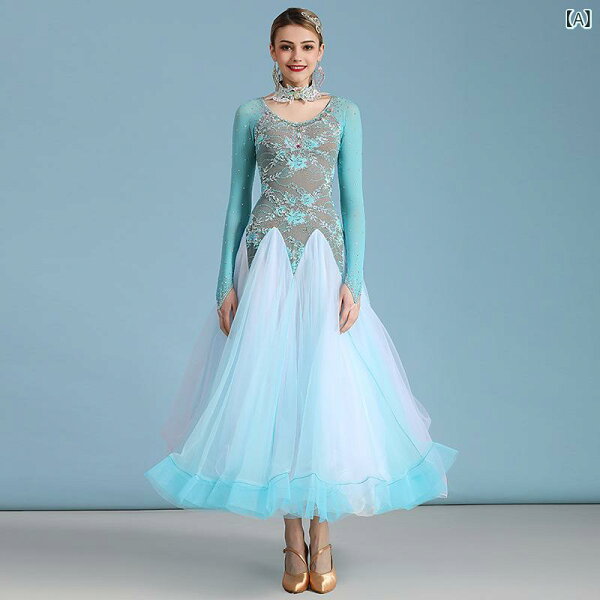 DANS DRESS женский костюм — сетка высокой плотности, охлаждающий эффект, лёгкий материал, стиль Romanchic, для соревнований и танцев летом