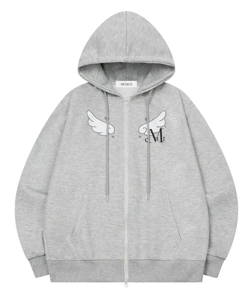 MUCENT — Sylph Dot Angel Hood Zip‑Up — унисекс, прямой ввоз, официальный товар