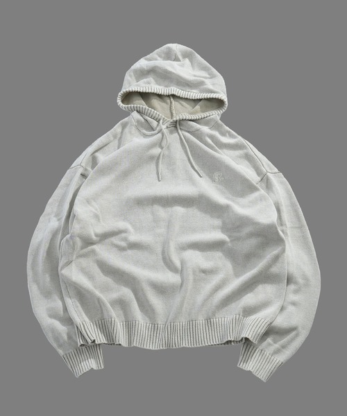 Cotton knit pullover parka — хлопковый вязаный пуловер-парка