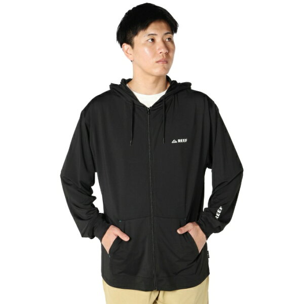 REEF Luggage Logo Zip Rash Parka длинный рукав мужской LOGO ZIPRASH PARKA ELY261022-BLK