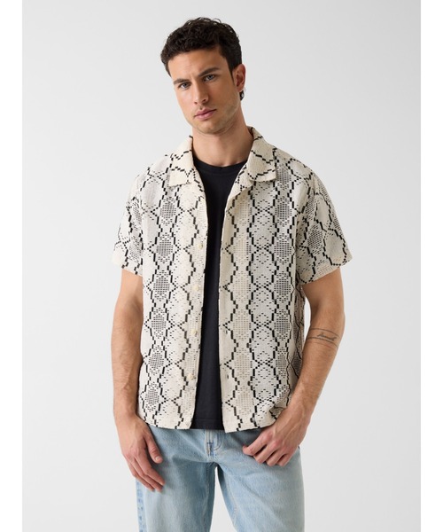 CARTER Geo Crochet Shirt — рубашка с гео‑кружева