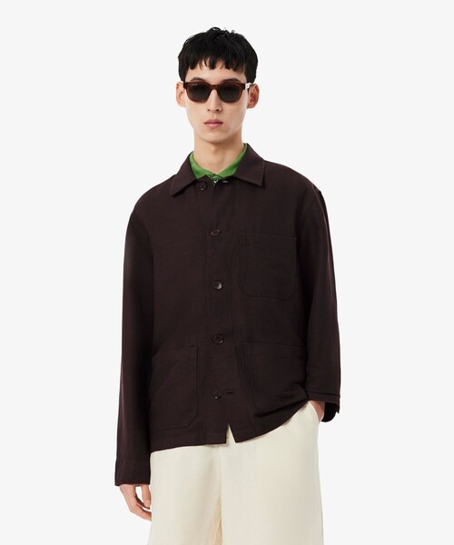 Linen × Rayon blend oversized футболка с карманом