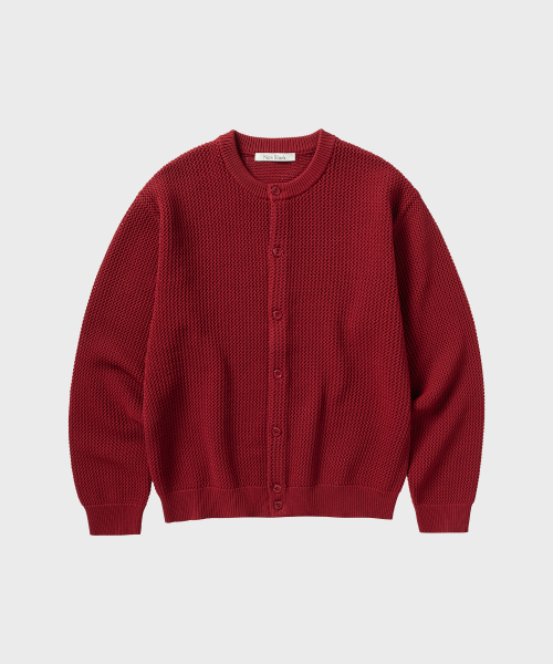 Кроп‑лаунд LS кардиган — Deep Red (длинный рукав)